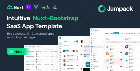 Intuitive Nuxt-Bootstrap SaaS App Template