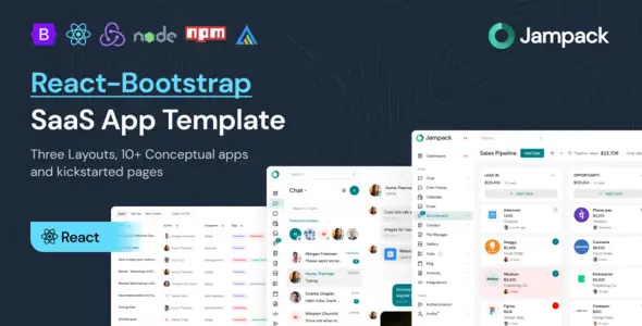 Powerful React-Bootstrap SaaS App Template